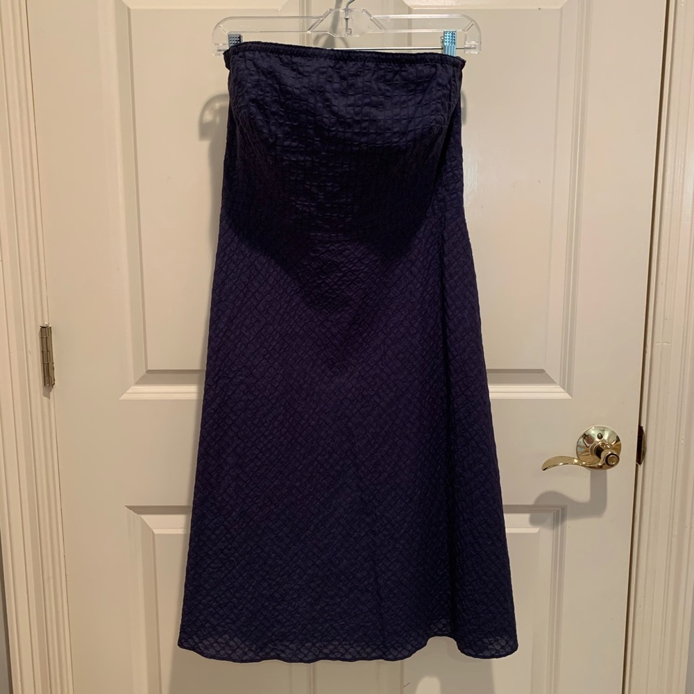 J Crew Strapless Dress NWT- Navy